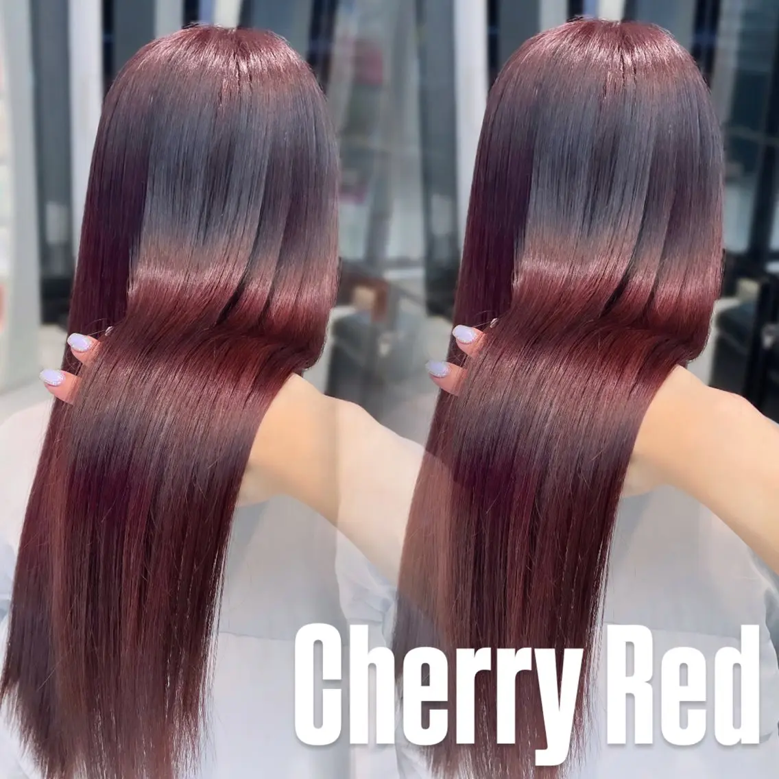 ロング カラー レッドカラー 【韓国❤️海外ヘア】 AYAKAのヘアスタイル