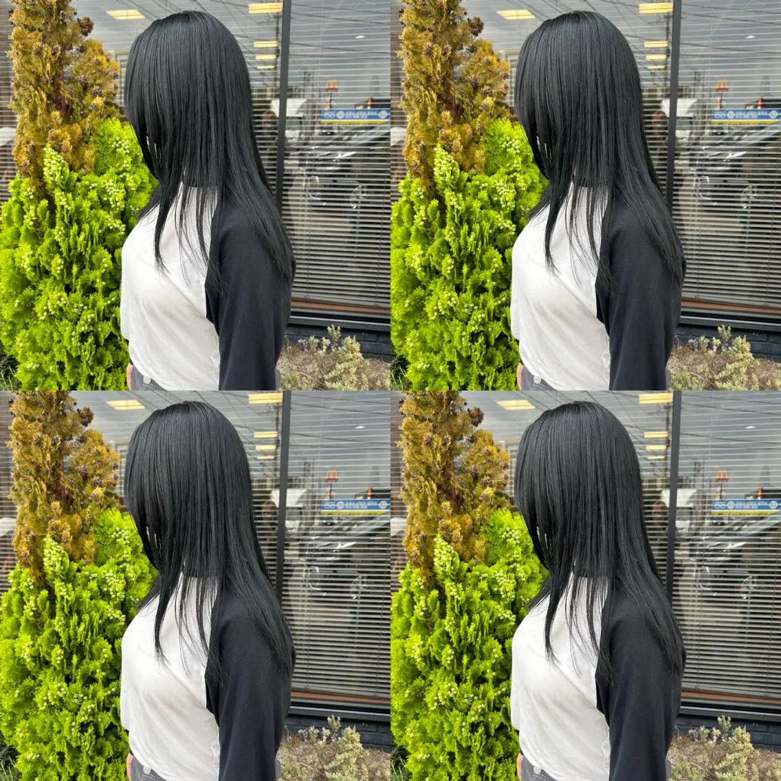 ロング カラー 河口 友里のヘアスタイル