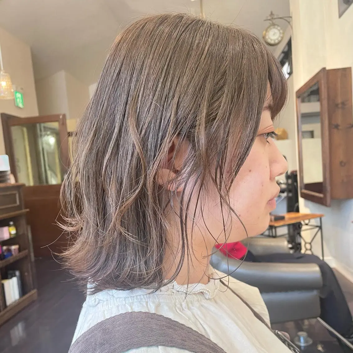 ミディアム カラー 透明感カラー roost 優のヘアスタイル