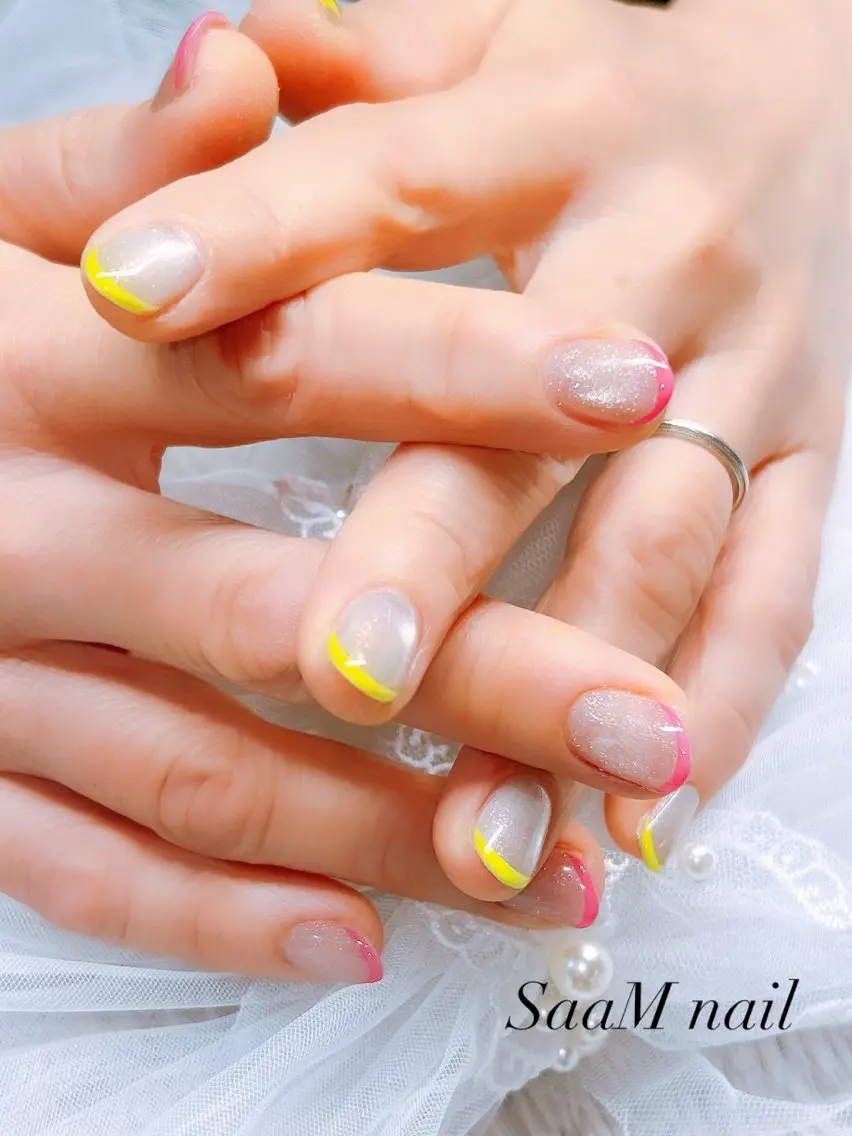 ネイル フレンチネイル ハンドネイル SaaM nailのネイルデザイン