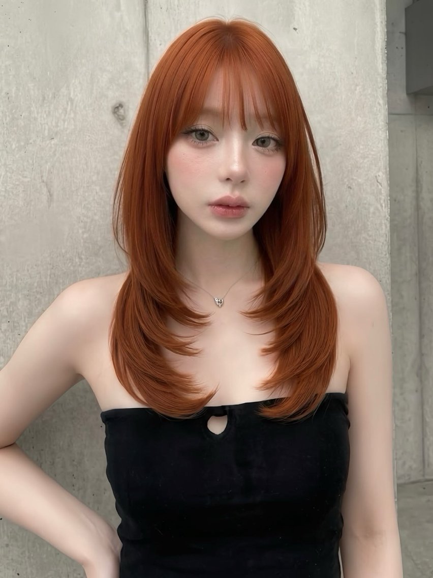 セミロング トレンドカラー✨髪質 改善✨羽柴幸生のヘアスタイル