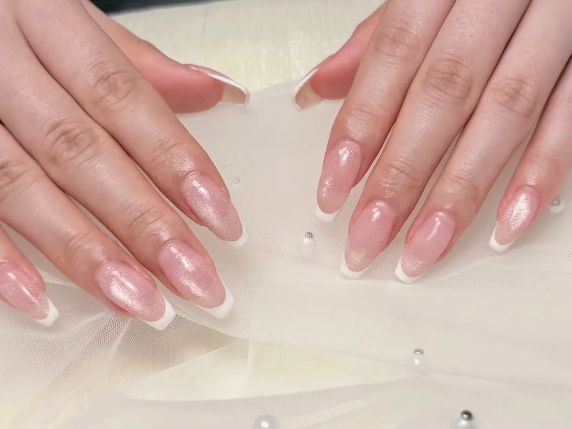 フレンチネイル💅💎 【新規オフ無料】ベースカラー追加+500円の写真