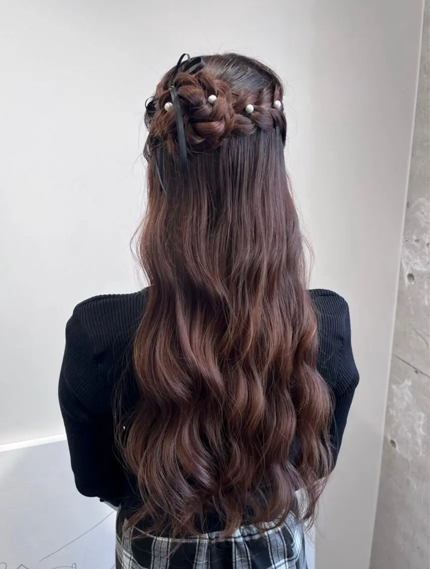 ロング ヘアアレンジ ヘアセット newi 天王寺 🪐airiのヘアスタイル