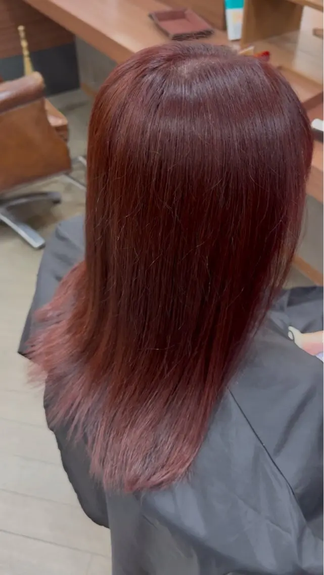 セミロング カラー ヘアカラー トリートメント ディルガ ワッセのヘアスタイル