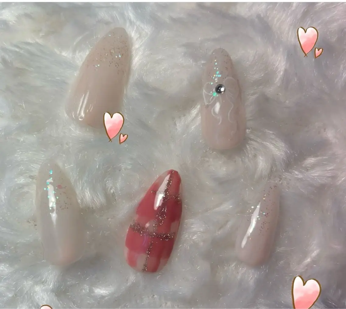 ネイル フラッシュネイル フットネイル フレンチネイル ジェルネイル ガラスフレンチ Nail salon Natulalのネイルデザイン