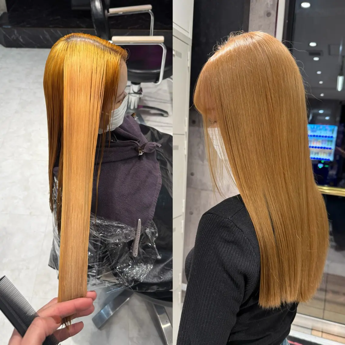 ミディアム カラー ブロンド ピンクカラー ヘアカラー 【🥀履歴修正🥀】 ハイトーン職人/拓真のヘアスタイル