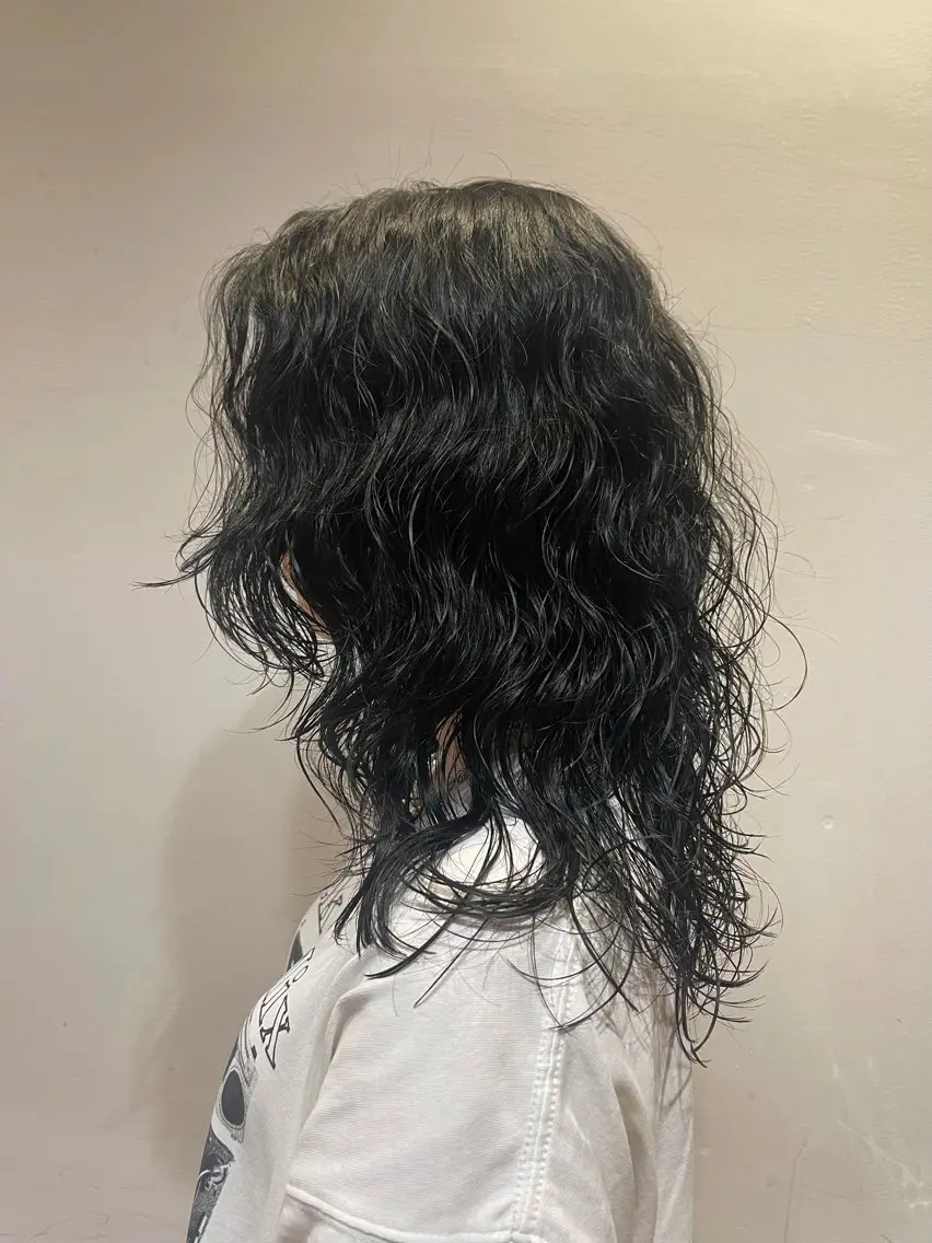 セミロング パーマ カット パーマ トリートメント 🫧うる艶レイヤー /グレージュ🪐リサのヘアスタイル