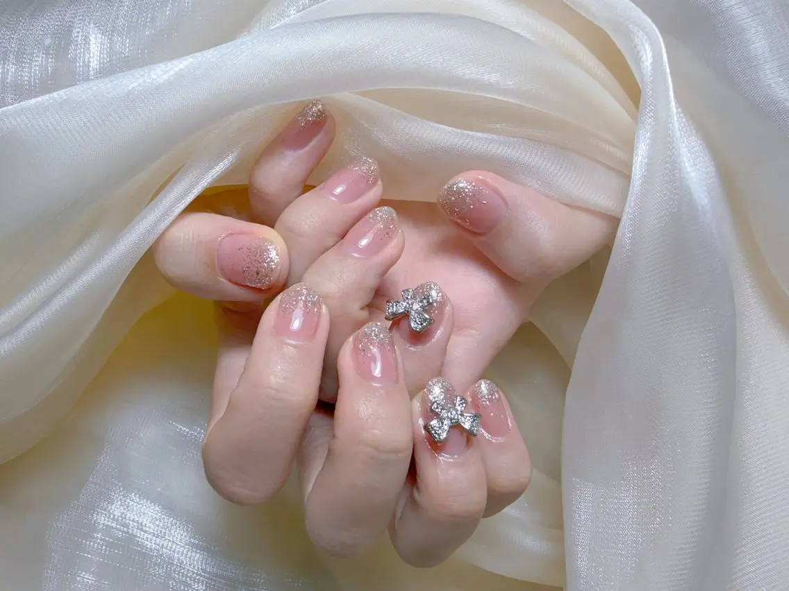 ネイル チークネイル 長さ出し フレンチネイル ジェルネイル 韓国ネイル ハンドネイル Lucky Nail Salon2のネイルデザイン