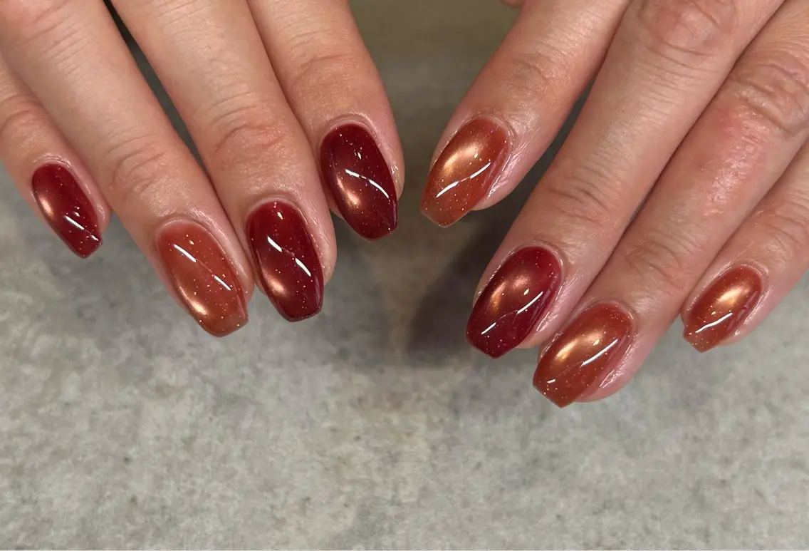 ネイル フラッシュネイル マグネットネイル ニュアンスネイル オフィスネイル ショートネイル sufu. nail YUKIのネイルデザイン