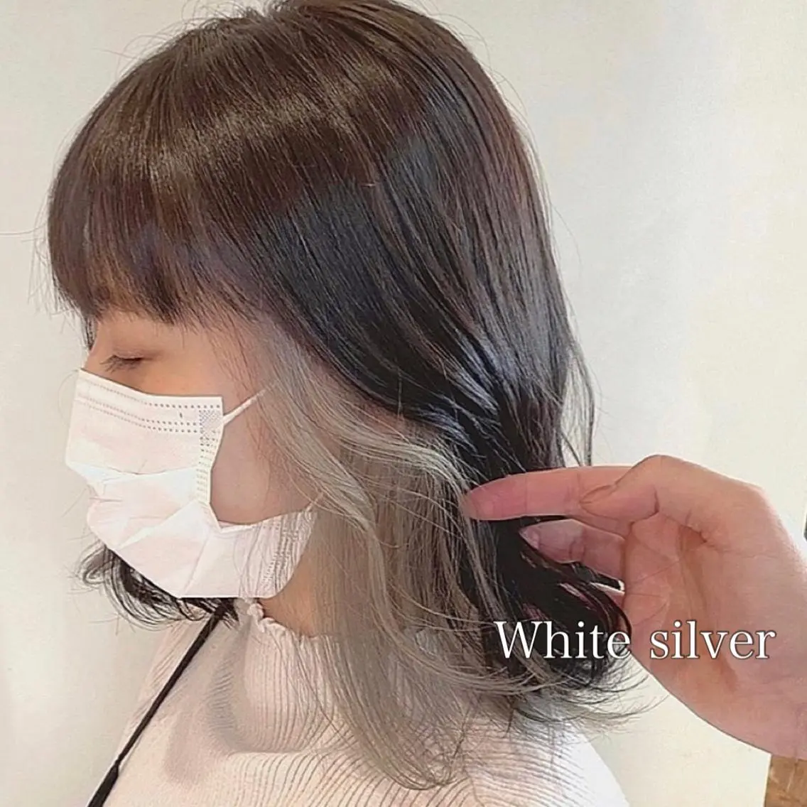 ショート カラー ヘアカラー トリートメント ハイトーンイヤ リングカラー清水隆央のヘアスタイル