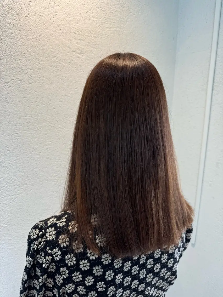 セミロング ヘアカラー 永尾 幸太郎のヘアスタイル