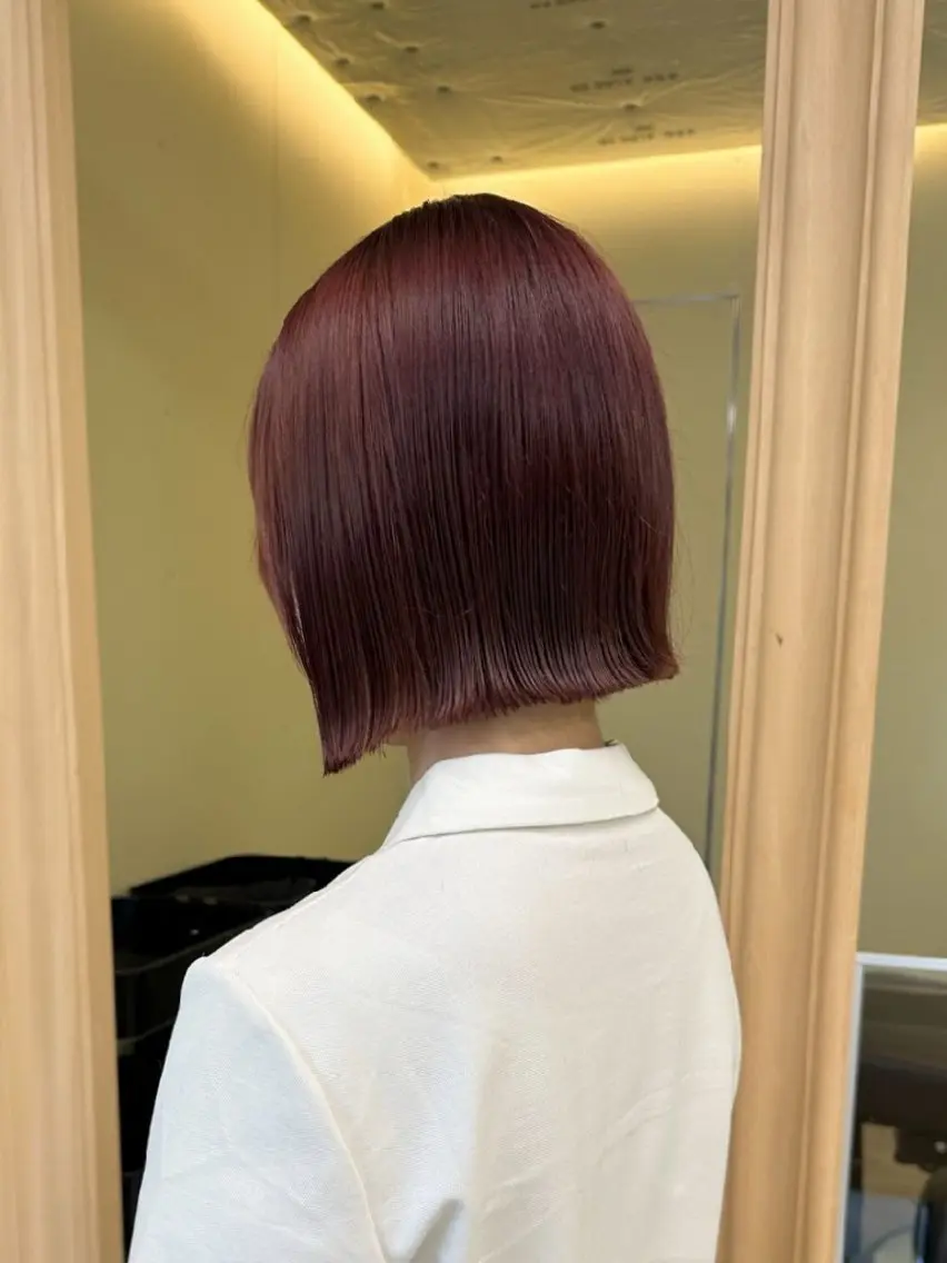 ショート ヘアカラー トリートメント ボブ人気No,1✨ TAME副店長のヘアスタイル
