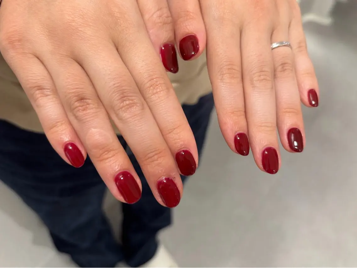 ネイル ワンカラーネイル Elpia🤎 nail salonのネイルデザイン