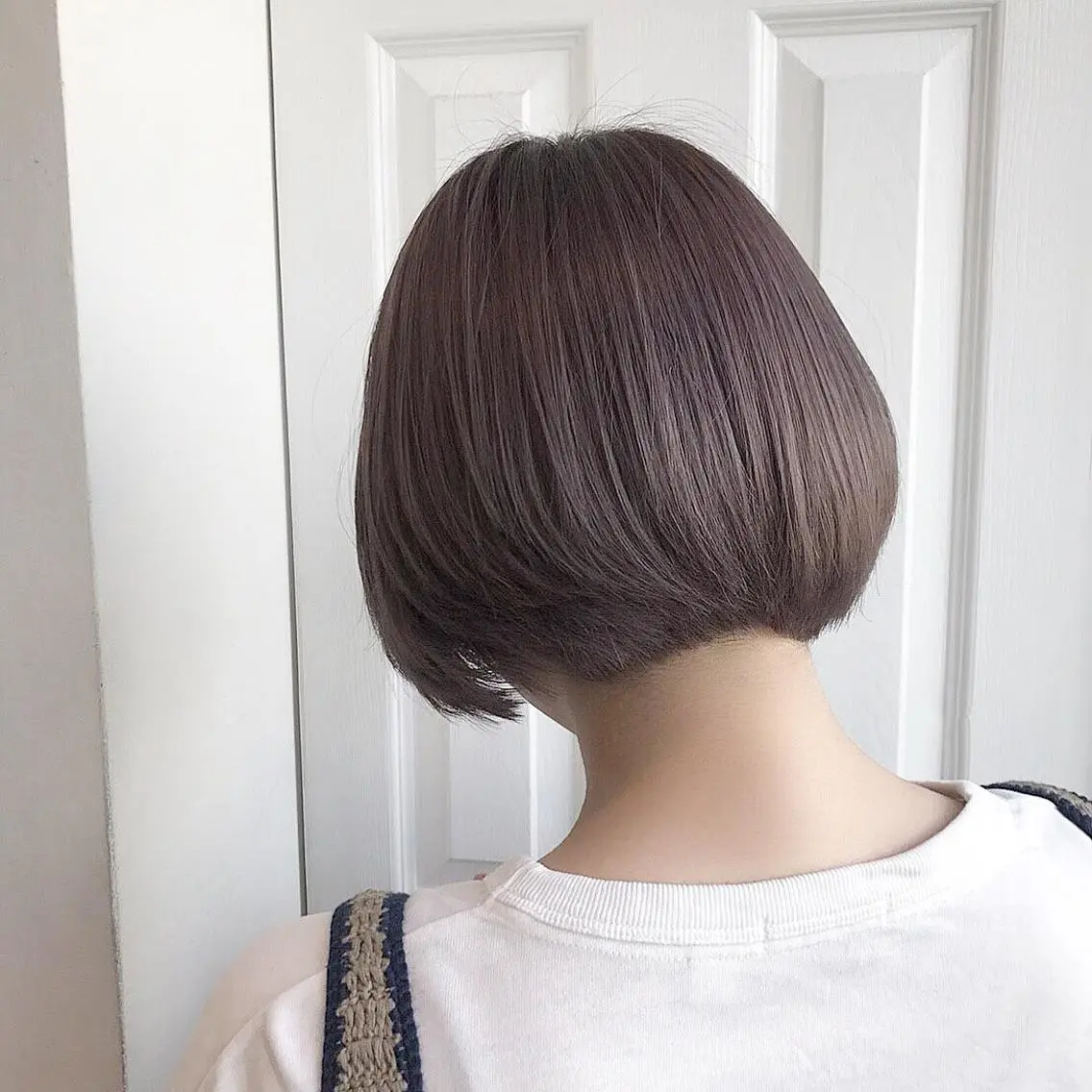 ショート カラー ベージュカラー ラベンダーカラー ラベンダーベージュ カット ヘアカラー トリートメント ナチュラルなショート 北本空河のヘアスタイル
