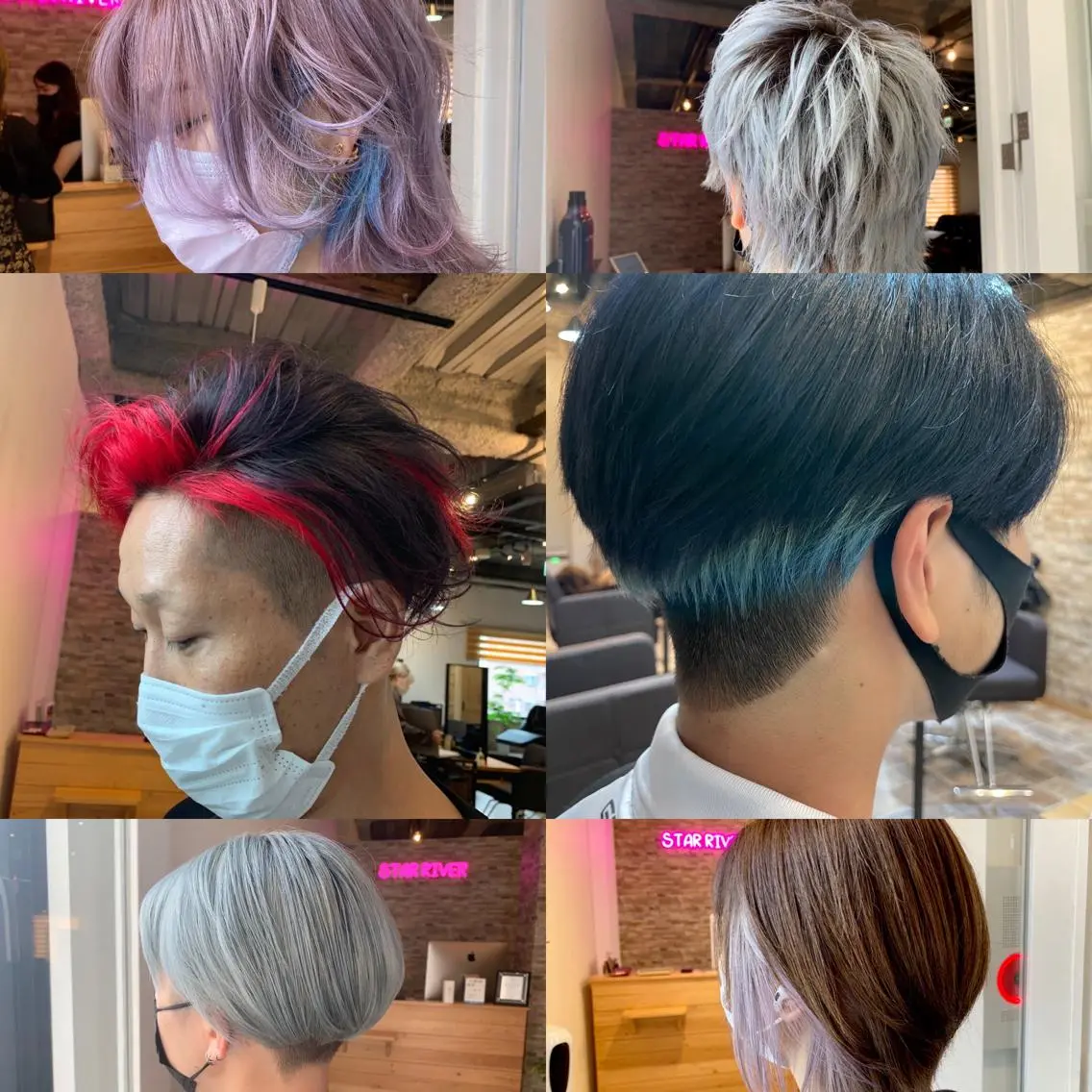 ショート カラー ヘアカラー&縮毛矯正 STAR☆RIVERのヘアスタイル