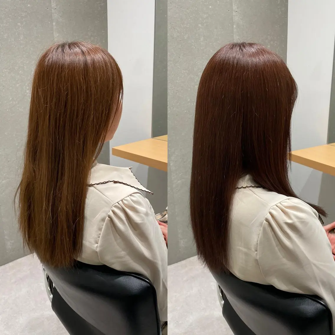 ミディアム カラー 透明感カラー イルミナカラー トリートメント 髪質改善ヘアケア 艶髪特化/上田のヘアスタイル