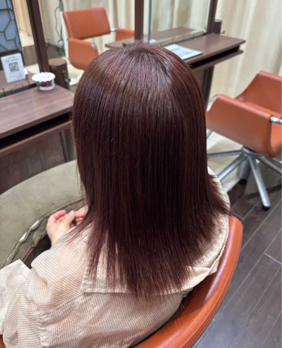ミディアム カラー ブラウンカラー ピンクカラー ピンクブラウン 🌻カラーモデル /艶カラー/あい🌻のヘアスタイル