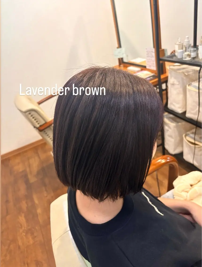 カラー ブリーチ ブラウンカラー 透明感カラー ラベンダーカラー grace hair Lan 🫧yuiのヘアスタイル