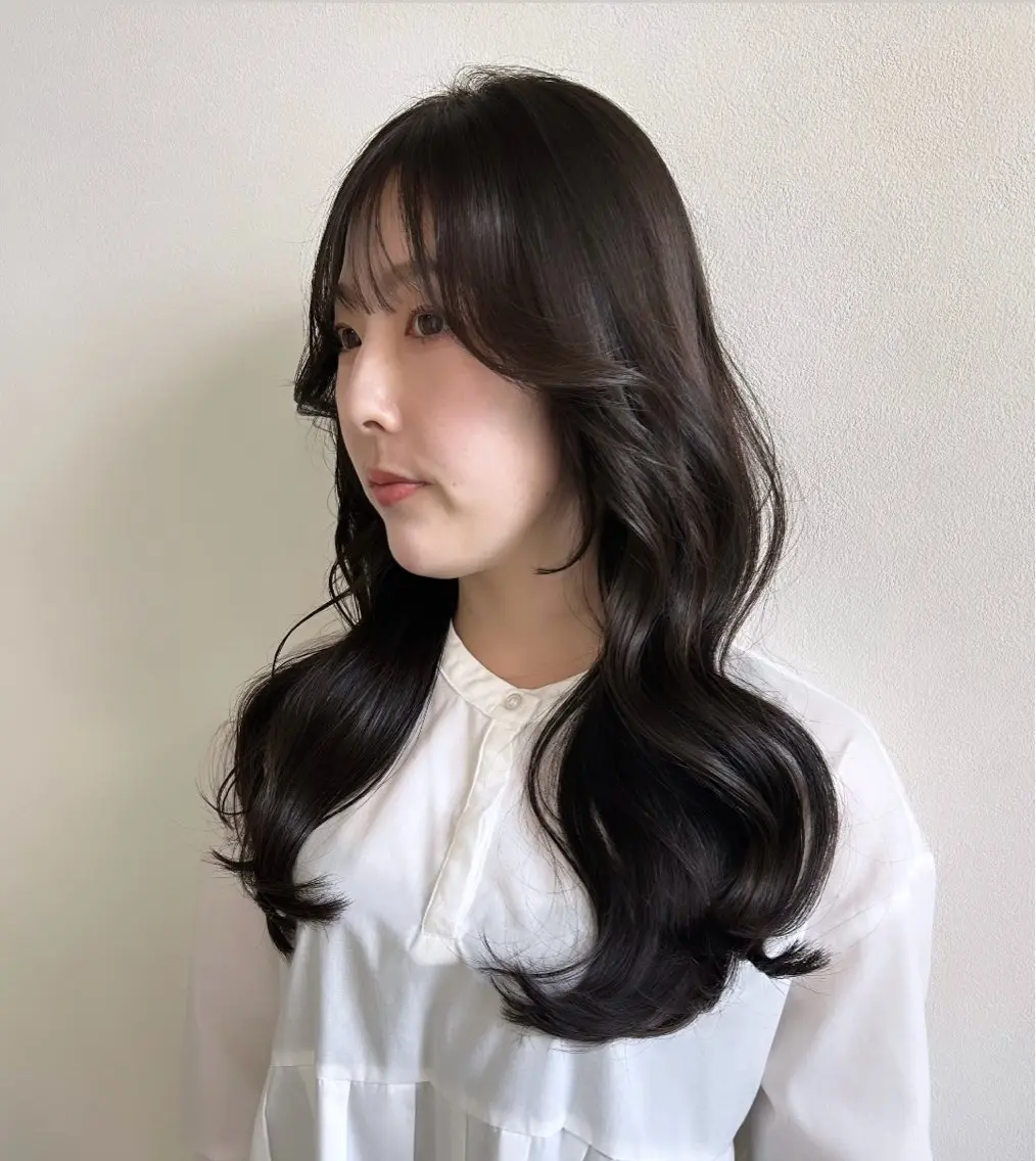 ロング カラー グレージュ 韓国風ヘア risako🇰🇷 韓国ヘア/レイヤーのヘアスタイル