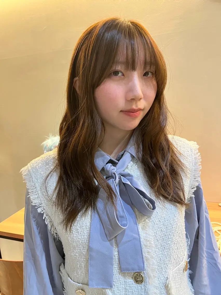 セミロング 髪質改善 レイヤーカット トリートメント カット ヘアカラー レイヤーカット\ウル フ　chinatsuのヘアスタイル