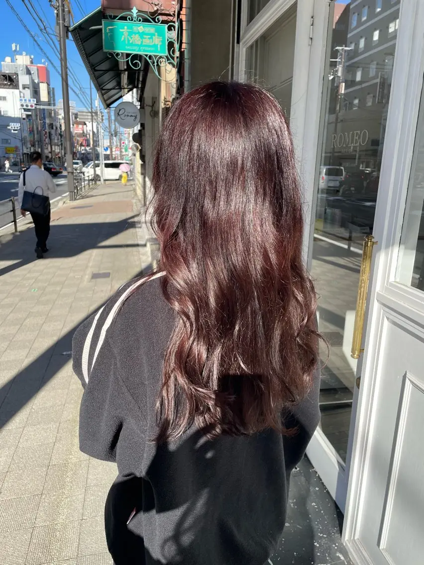 カラー ブラウンカラー カシス ヘアカラー ROMEO京橋 タナカユアンのヘアスタイル