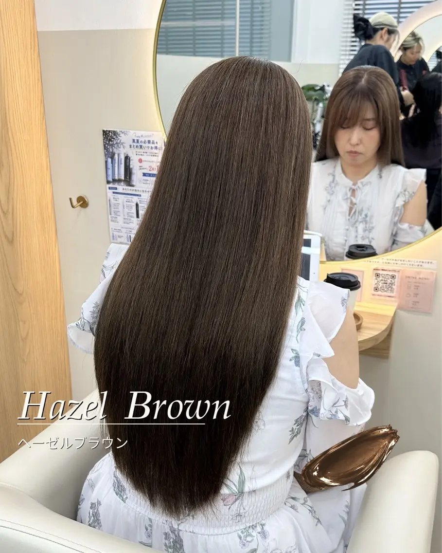 ロング カラー カット ヘアカラー ブリーチなし透明感 🤍キム🩵のヘアスタイル
