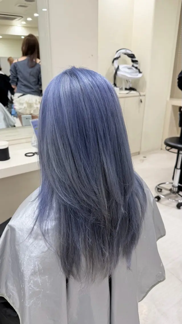 ロング ヘアカラー トリートメント ️🫧 AINE 🫧ハイトーンカラーのヘアスタイル