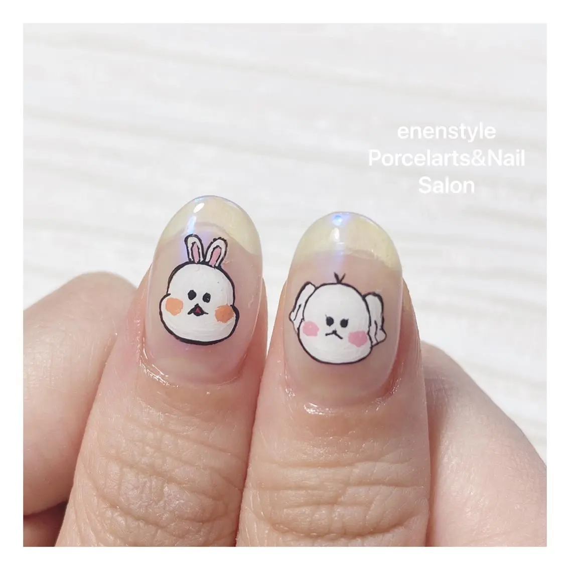ミディアム ネイル 🐾enen style 🐾のネイルデザイン