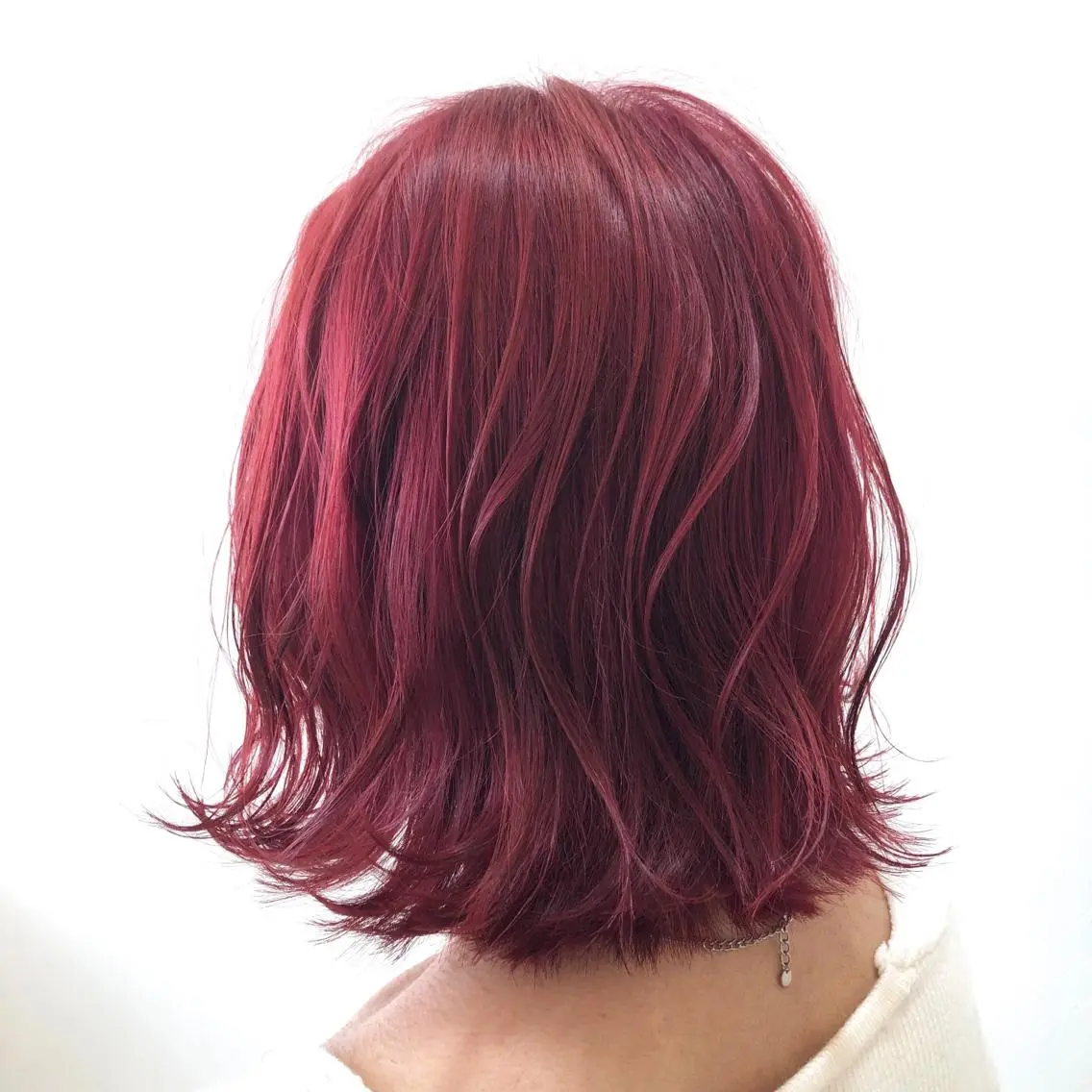 ミディアム カラー ブリーチ ケアブリーチ レッドカラー 🌈ぷる艶カラー🌈 髪質改善👑柳沼尚貴のヘアスタイル