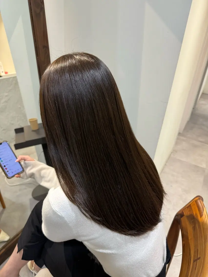 ロング カラー オリーブカラー ayaka♡ 柔らかカラーのヘアスタイル