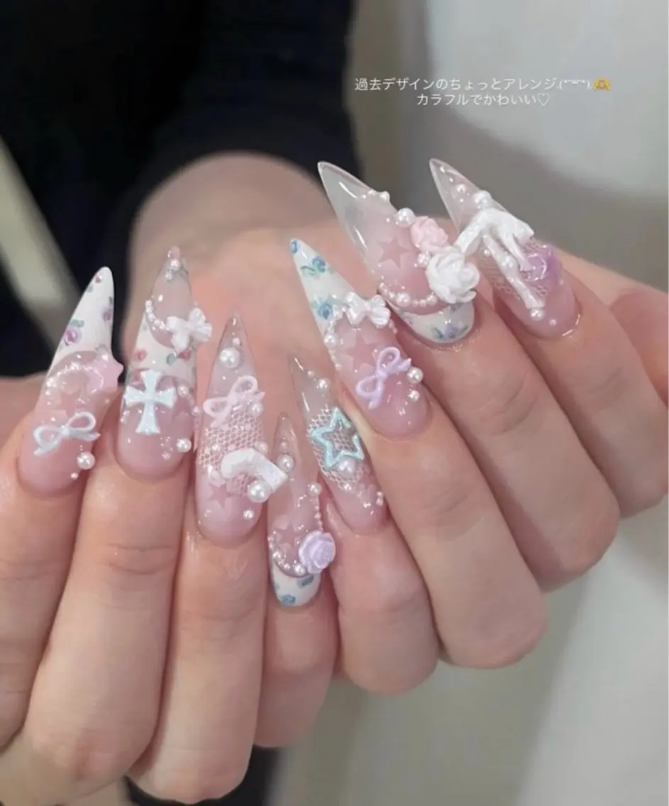 ネイル キラキラネイル 韓国ネイル マグネットネイル 夏ネイル ワンホンネイル ハンドネイル Sully Nail  Labのネイルデザイン