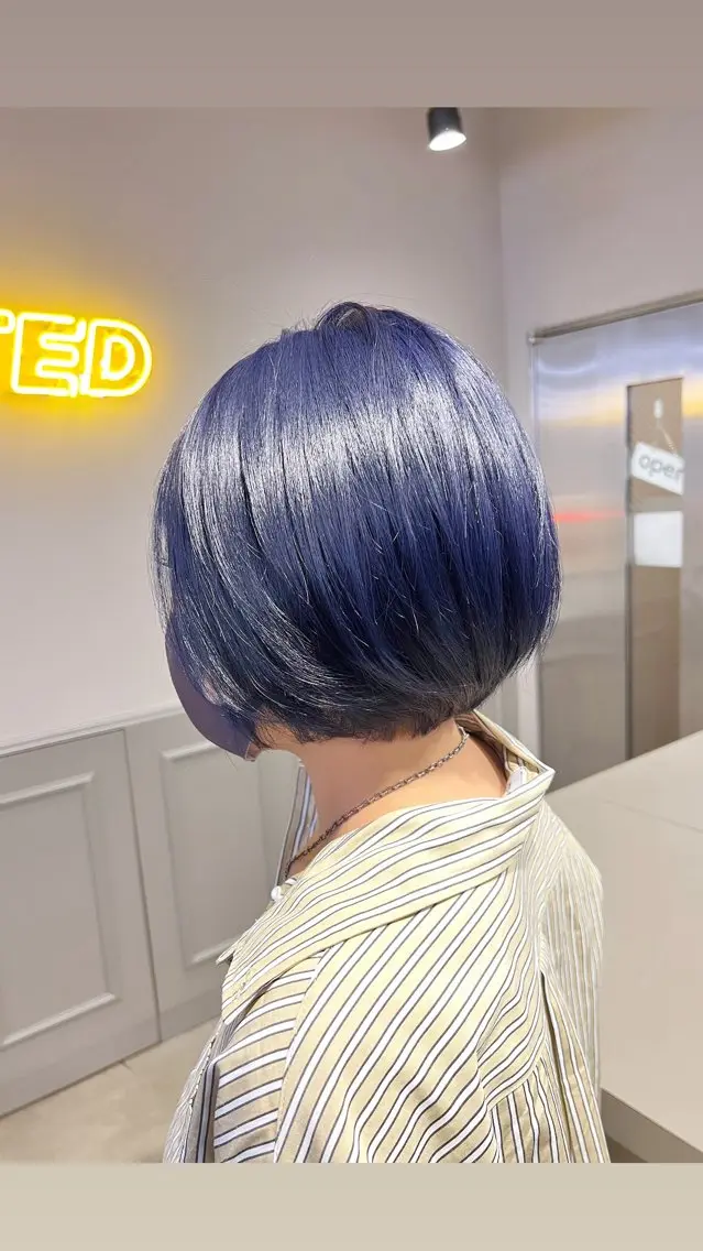 ショート カラー パーマ ヘアアレンジ メンズ 上品＆韓国風 🥀海心🥀のヘアスタイル