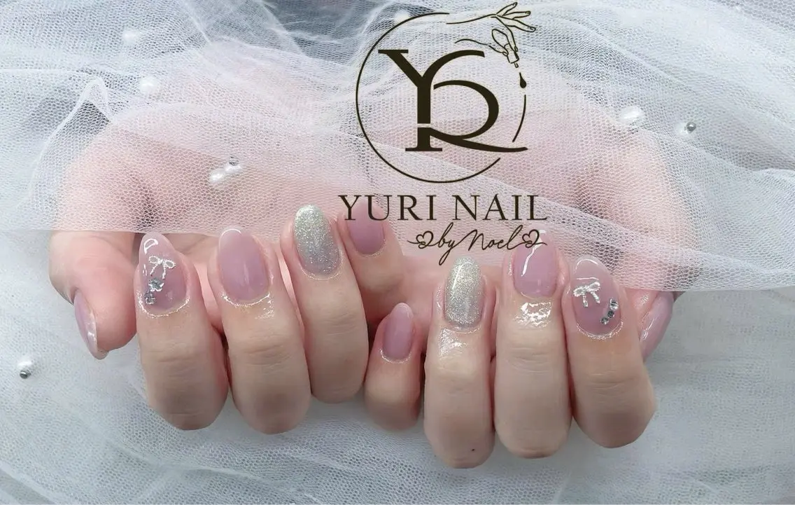ネイル オーロラネイル ブルー チークネイル フットネイル フレンチネイル ハンドネイル フットネイル ハンドケア YURI Nail NARITAのネイルデザイン