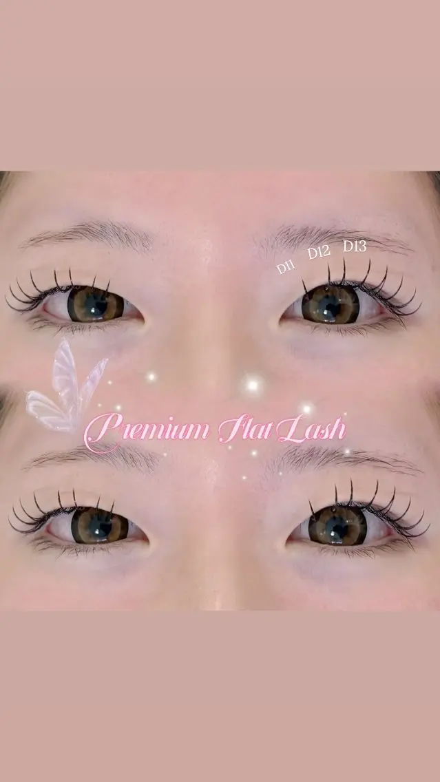マツエク・マツパ キュート フラットラッシュ マツエク ♡ re-born sakura ♡のマツエク・マツパデザイン