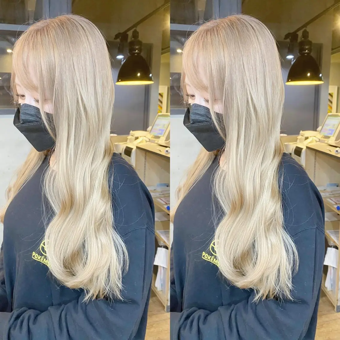 ロング カラー ヘアカラー トリートメント yoriダブルカラー 代表すがわらのヘアスタイル