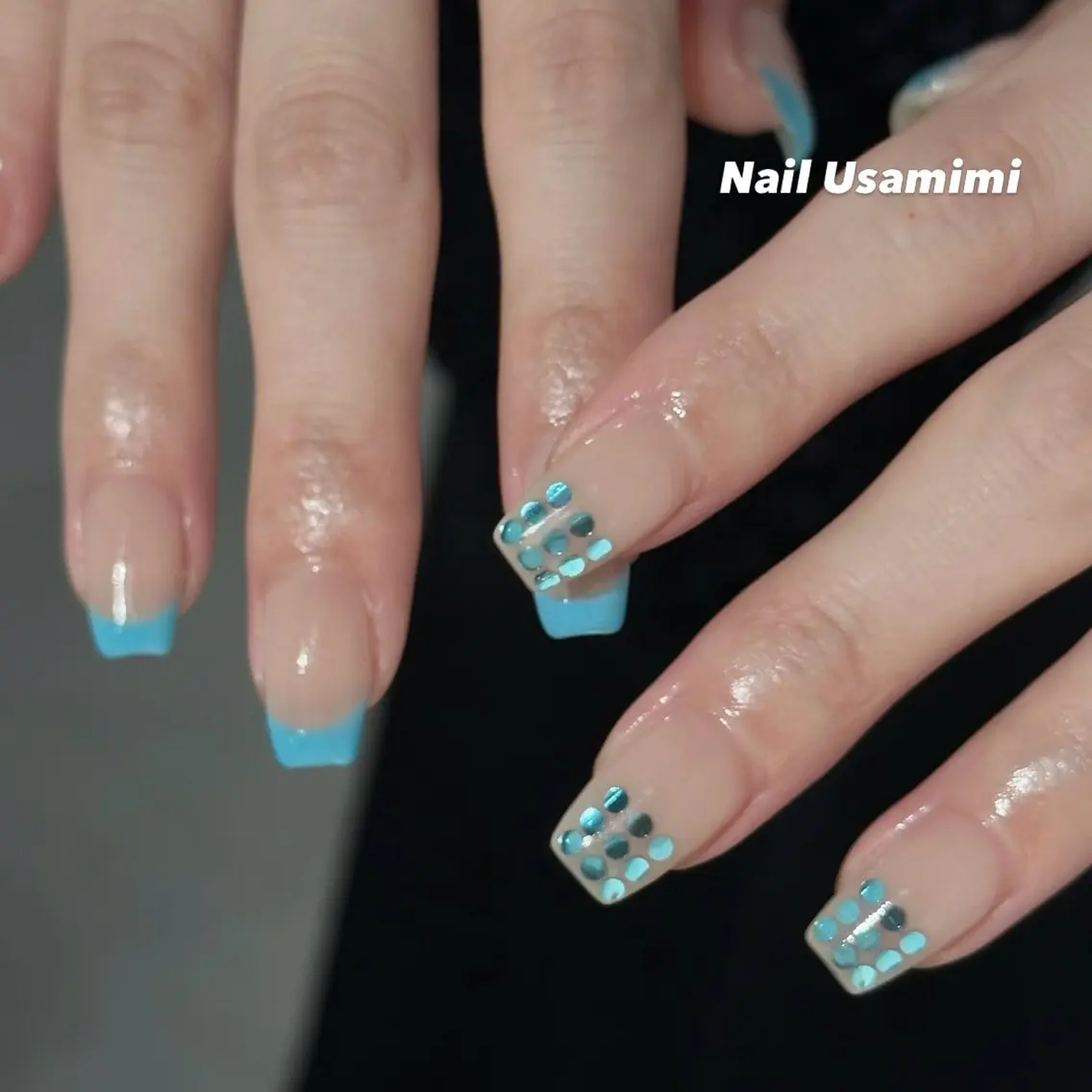 ネイル フレンチネイル ハンドネイル 本町ネイルNail UsaMimiのネイルデザイン