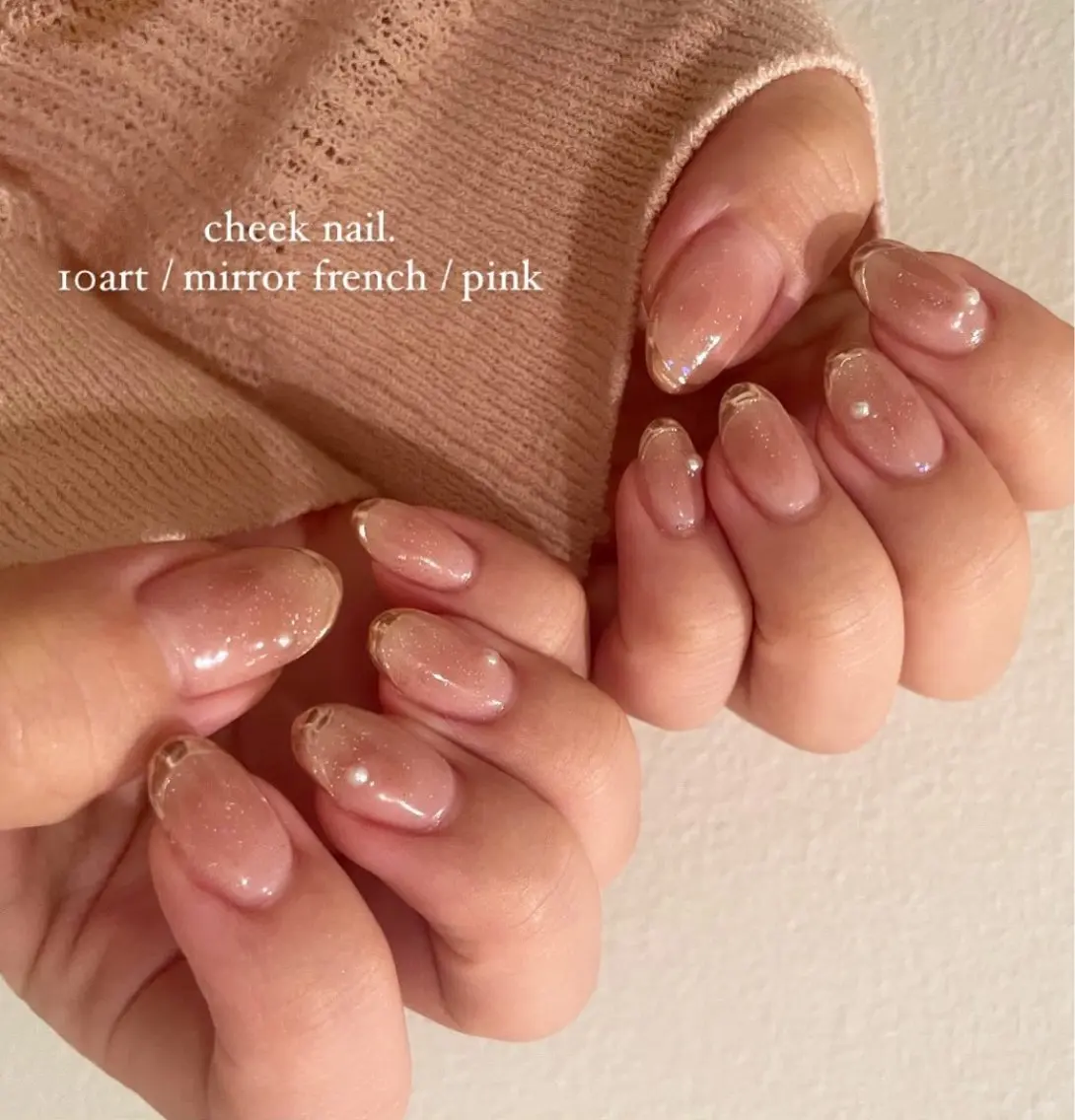 ネイル チークネイル ニュアンスネイル pétit hiyoriのネイルデザイン