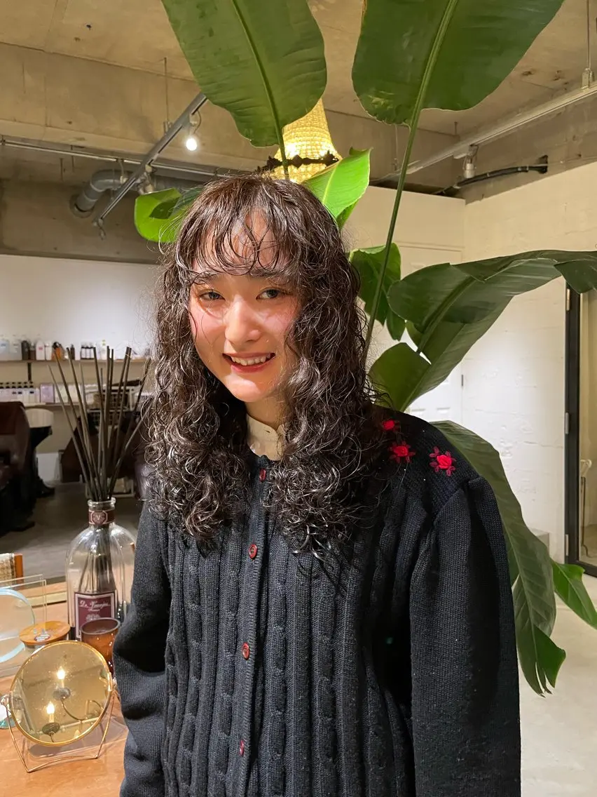 カラー パーマ ヘアカラー 尾上 勇気のヘアスタイル