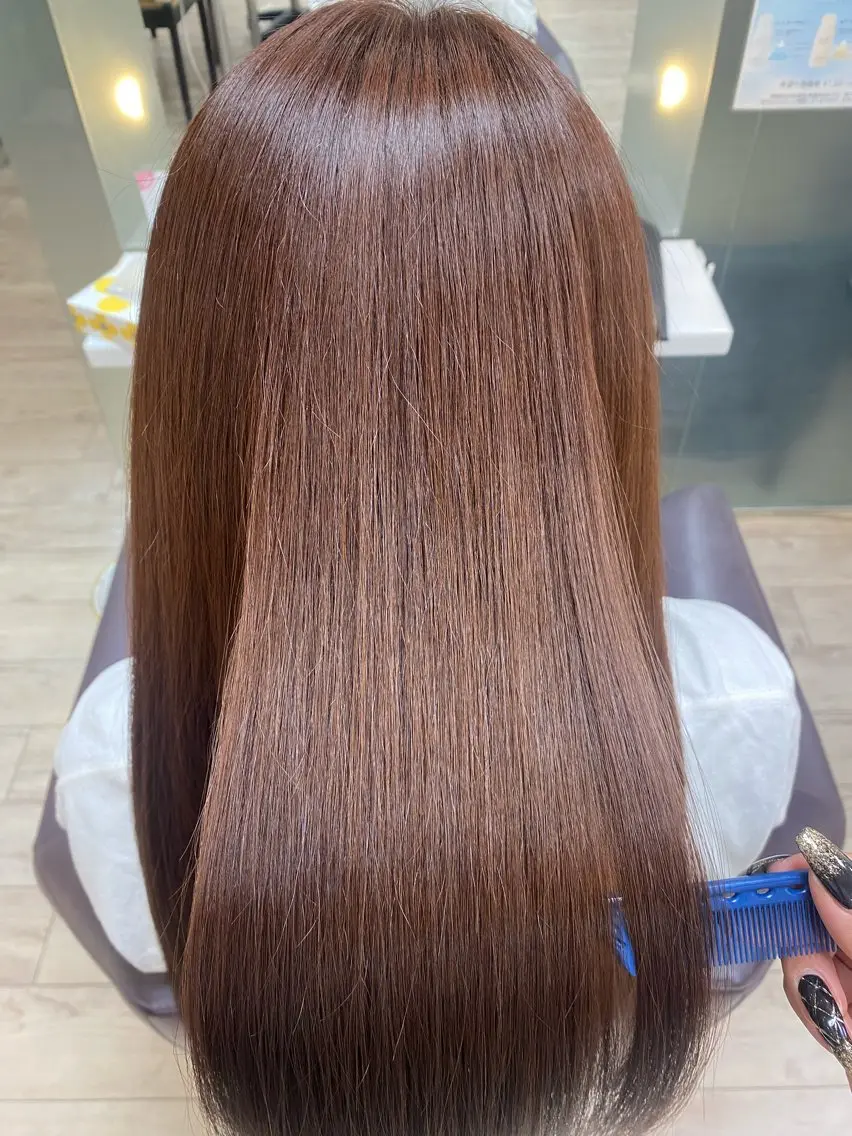ロング カラー 髪質改善 トリートメント ヘアカラー トリートメント 福原 未来のヘアスタイル