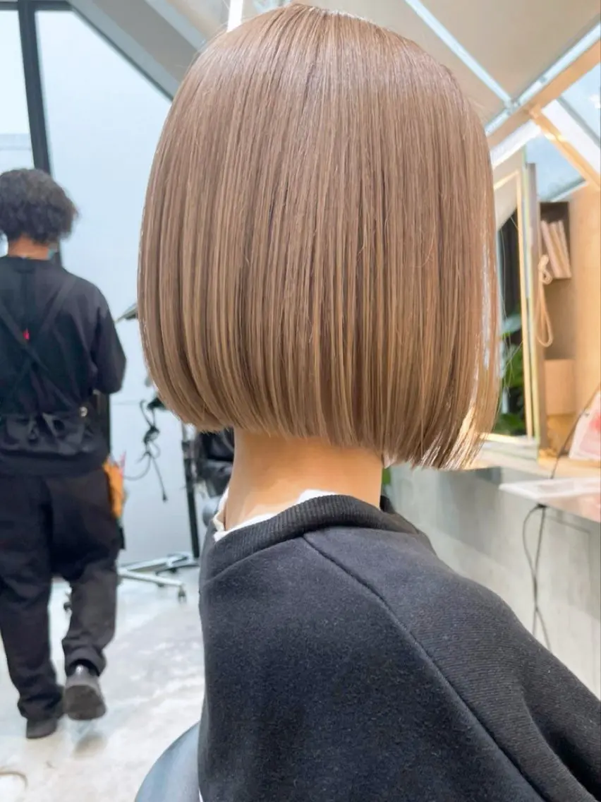 ショート カット ヘアカラー 縮毛矯正 トリートメント ‎🤍髪質改善‎🤍 レイヤーカット‎🤍のヘアスタイル