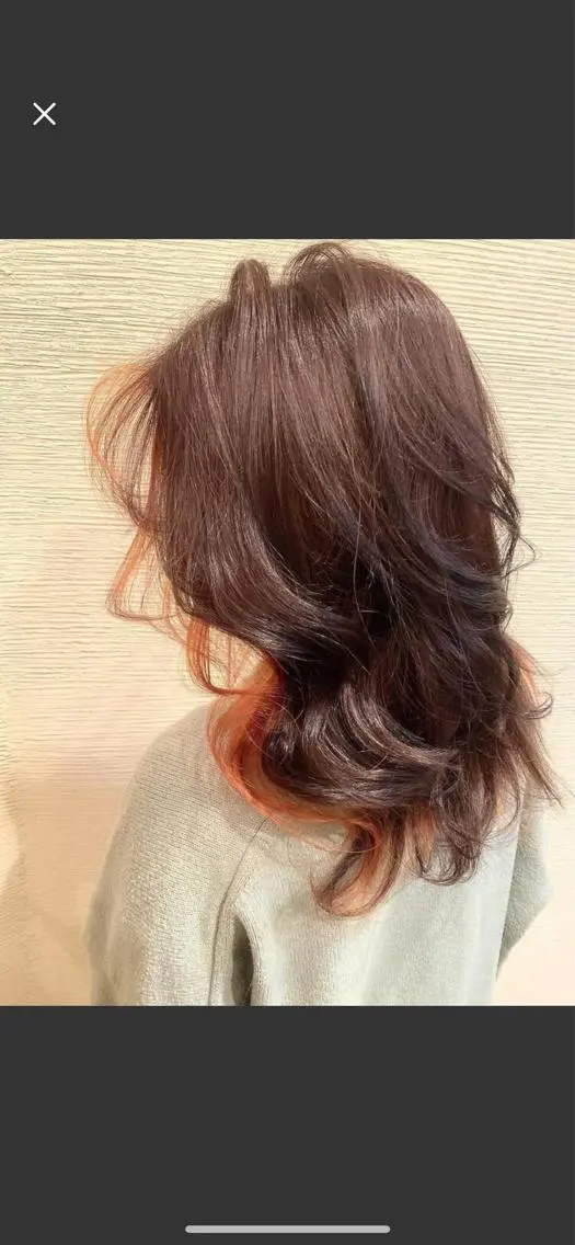 【オシャレ女性必見✨】カット＋（インナー、イヤリング、ハイライト）カラー＋クイックトリートメント💛の写真