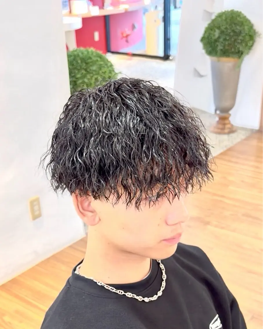 パーマ メンズ マッシュ メンズパーマ カット パーマ ☆★メンズ特化★☆ 川地由麿のヘアスタイル