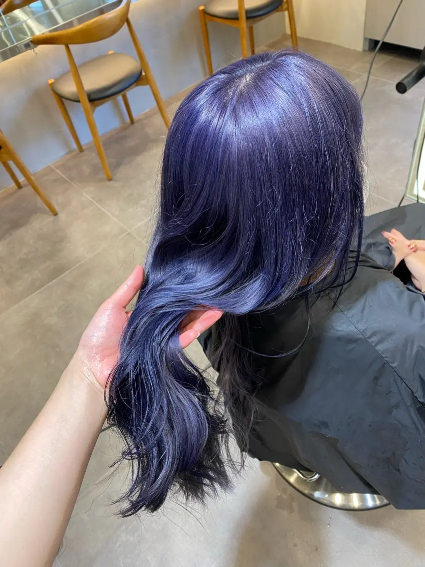 ロング カラー ブリーチ ハイトーンカラー ヘアカラー トリートメント 縮毛¦ボブ¦艶カラー 💖今井 伶のヘアスタイル