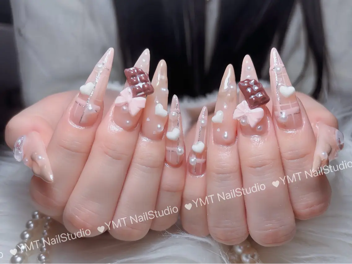 ネイル 長さ出し フットネイル ジェルネイル 韓国ネイル マグネットネイル YMT. NailStudioのネイルデザイン