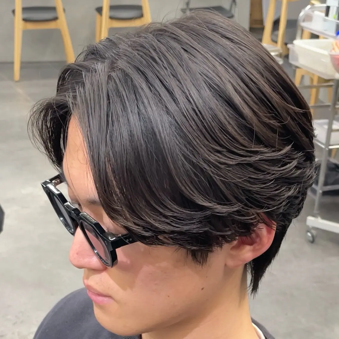 ミディアム パーマ ヘアアレンジ メンズ fifth 石川 凪のヘアスタイル
