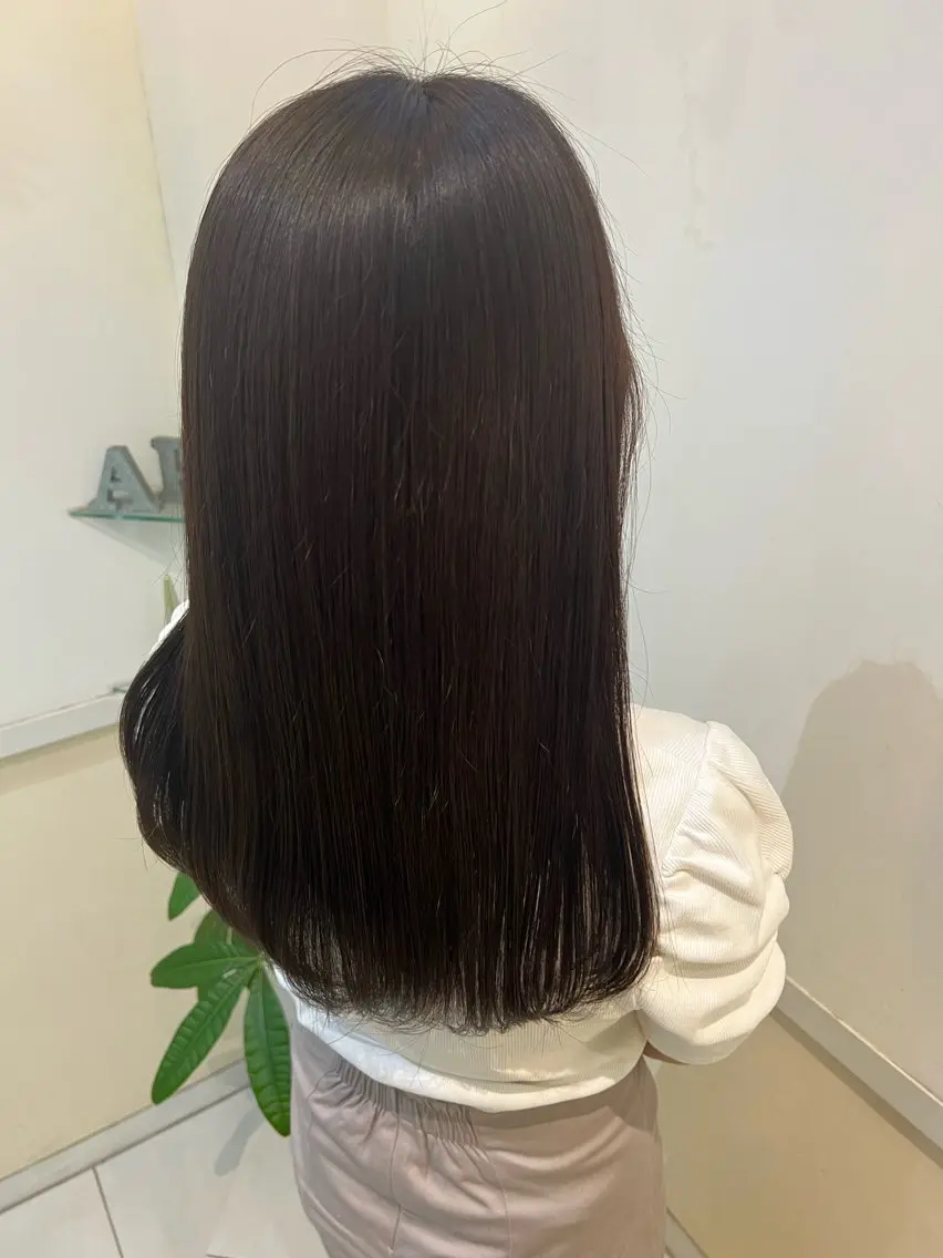 ロング カラー カット ヘアカラー トリートメント ブリーチしない暖色 カラー🥀杉 優菜のヘアスタイル