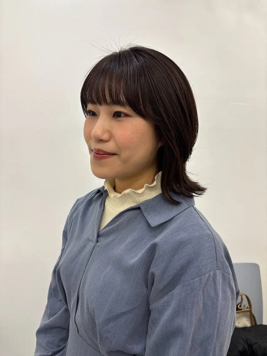 ミディアム カラー カット ヘアカラー トリートメント 似合わせ美髪ヘア✨ 天王寺.阿倍野🌈のヘアスタイル