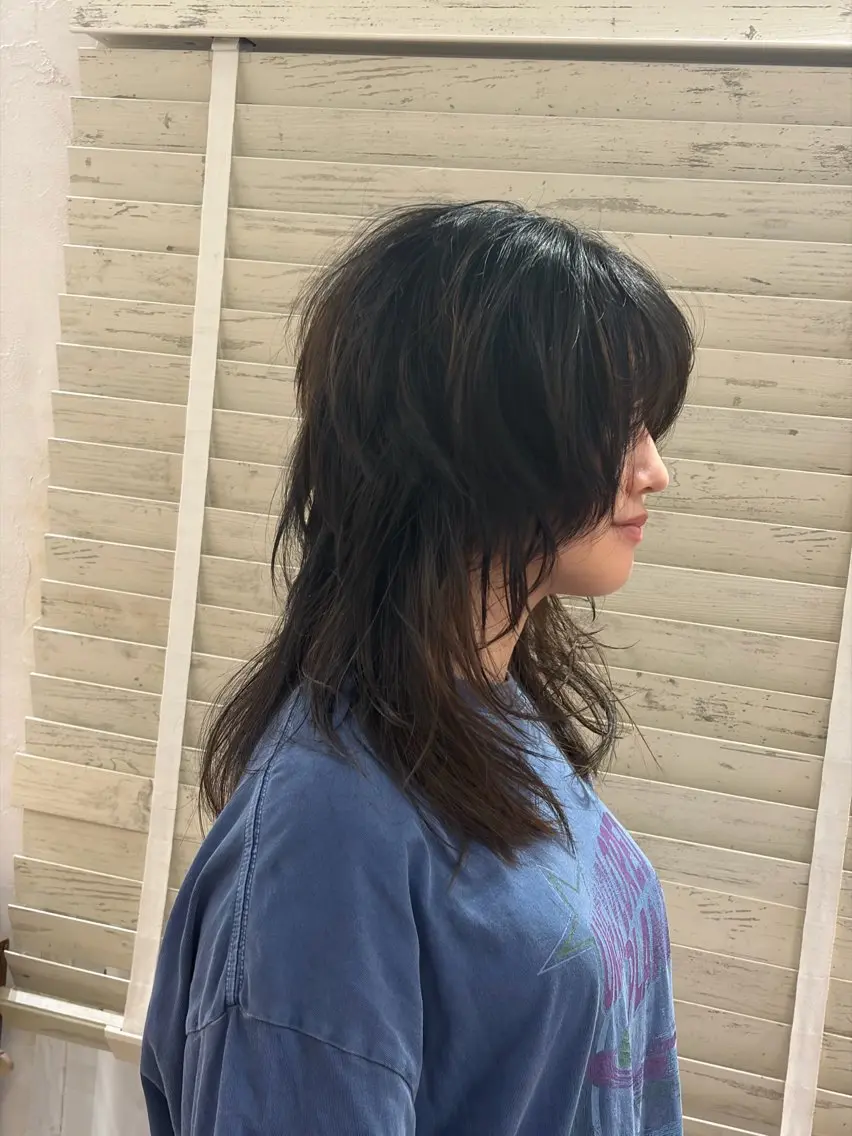 ロング メンズ カット トリートメント 松下 倫子のヘアスタイル