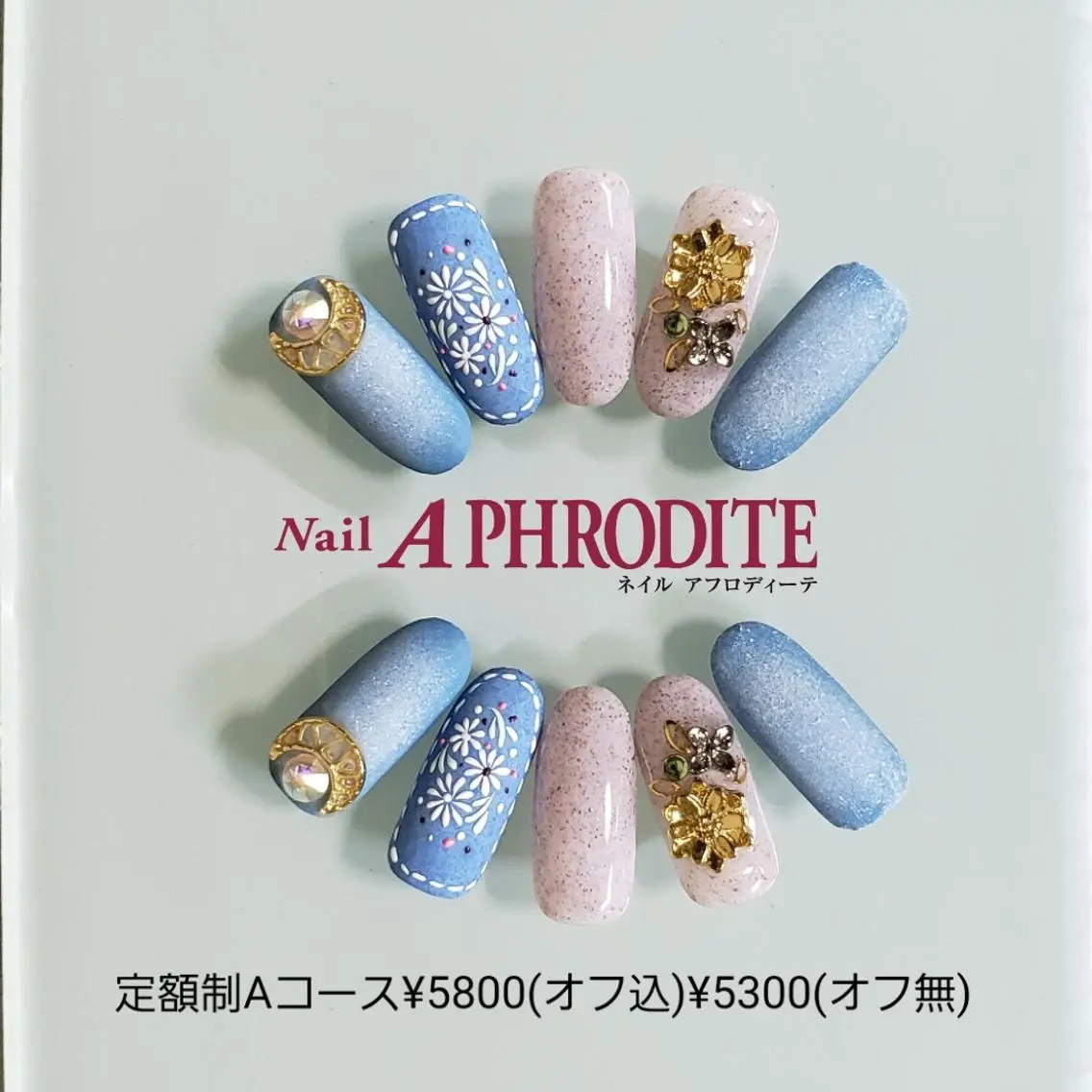 ネイル アートネイル ジェルネイル 持ち込み ソフトジェル ハンドネイル Nail Aphroditeのネイルデザイン