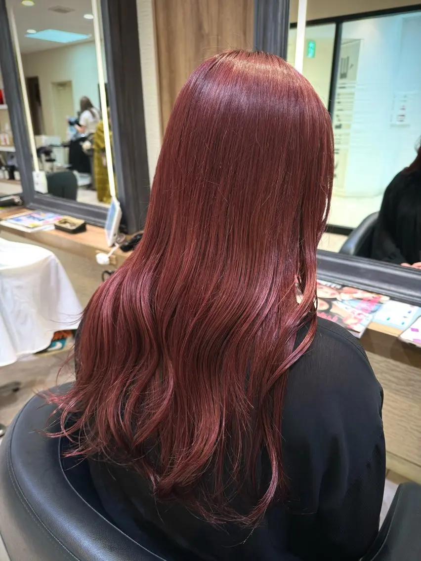 ロング カラー ヘアカラー トリートメント さら艶レイヤーカット 🩶Suzuneのヘアスタイル